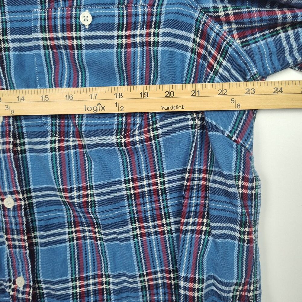 Lauren‎ Jeans Co Ralph Lauren Button-Up Shirt Women's 1X Blue Plaid Long Sleeves - Picture 4 of 8